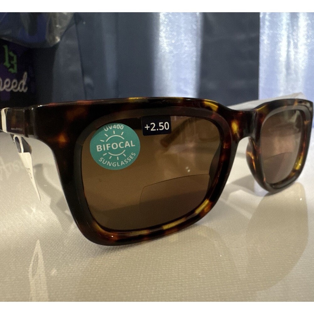 Peepers Airplane Mode Bifocal Tinted Glasses +2.50 Tortoise UV400 3748B250
